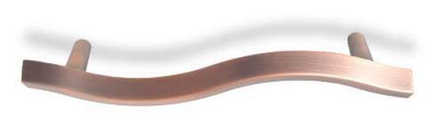 (5 Pack) 3-3/4 inch Fusilli Angular Pull Red Antique Copper Low Sheen