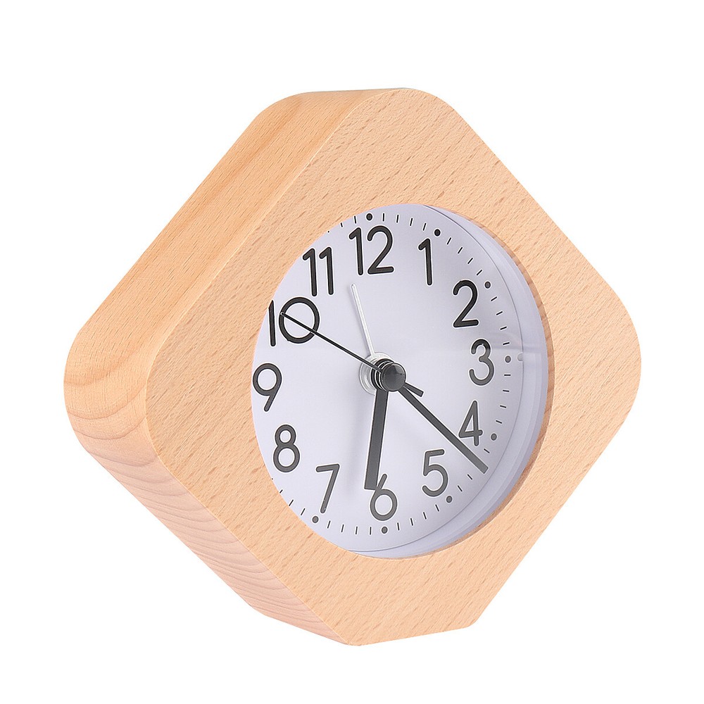 Digital LED Pointer solid Wooden Alarm Clock for Bedroom Table Decoration
