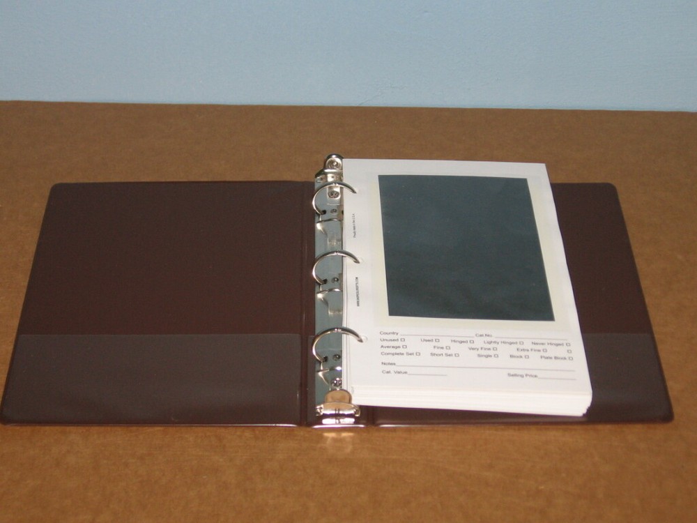 100 Glassine Stock Pages Brown Album Binder to Display US Stamp