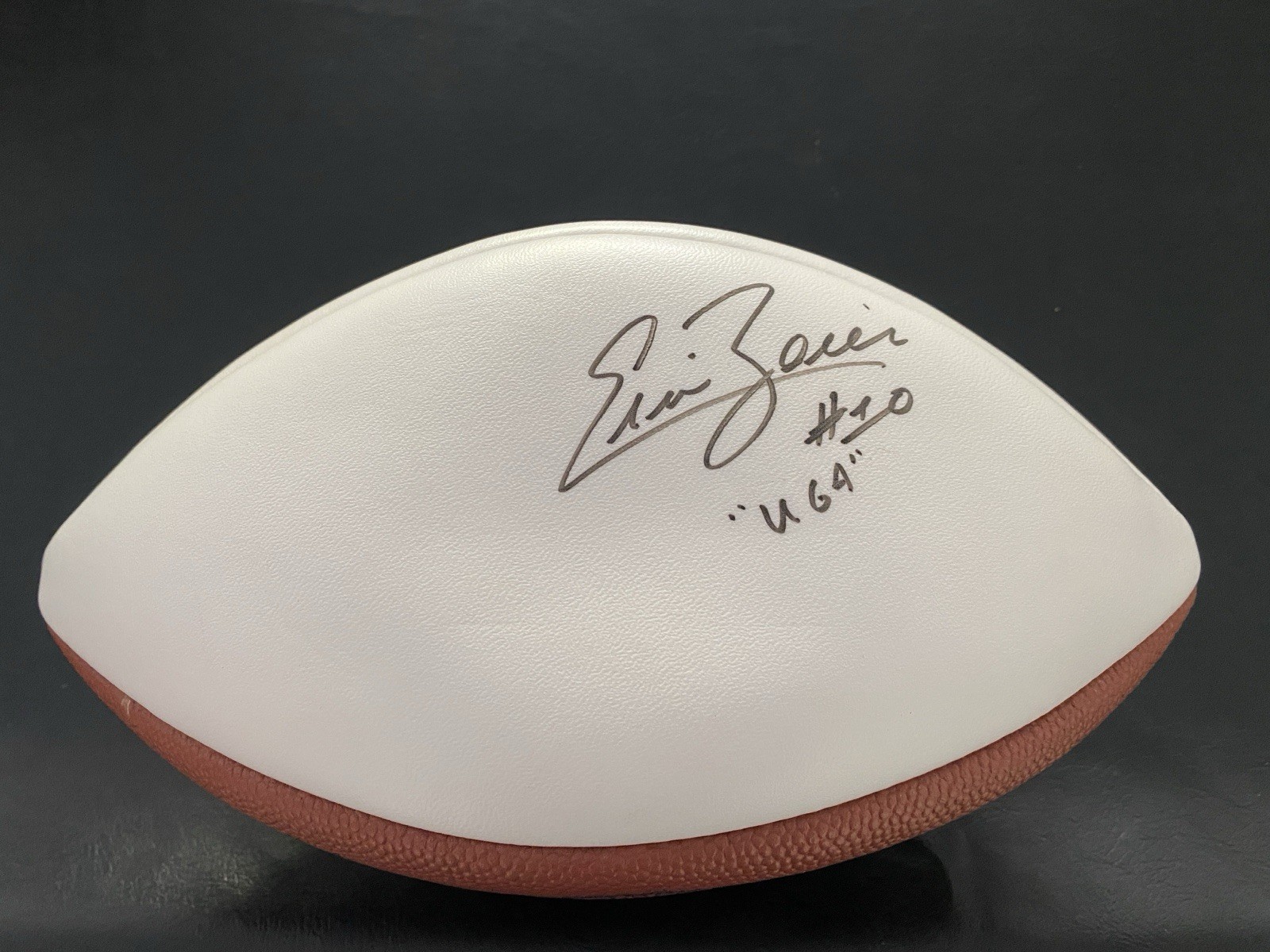 Steve McNair & Zach Zeier Dual Signed Wilson NFL Football Autographed Ball