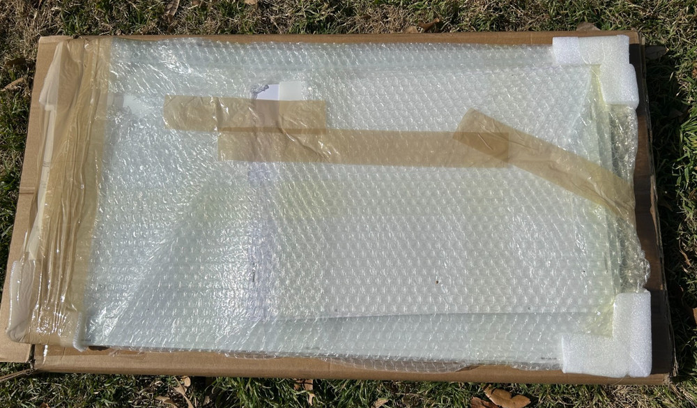 Acrylic Display Case with White Base - 29 inch tall - READ DESCRIPTION