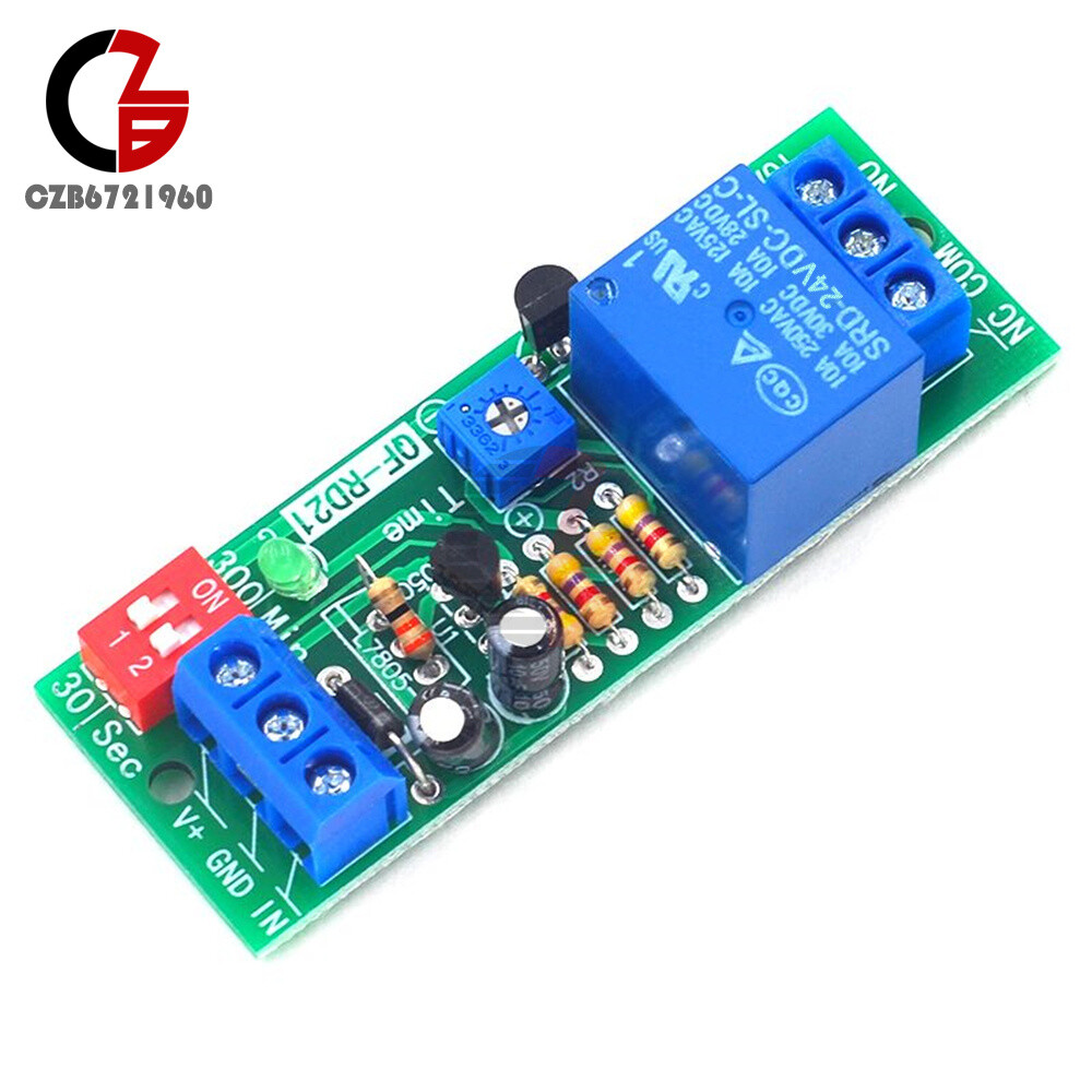 DC5V/12V/24V Adjustable Time Delay Timing Timer Relay Switch Turn ON/OFF Module