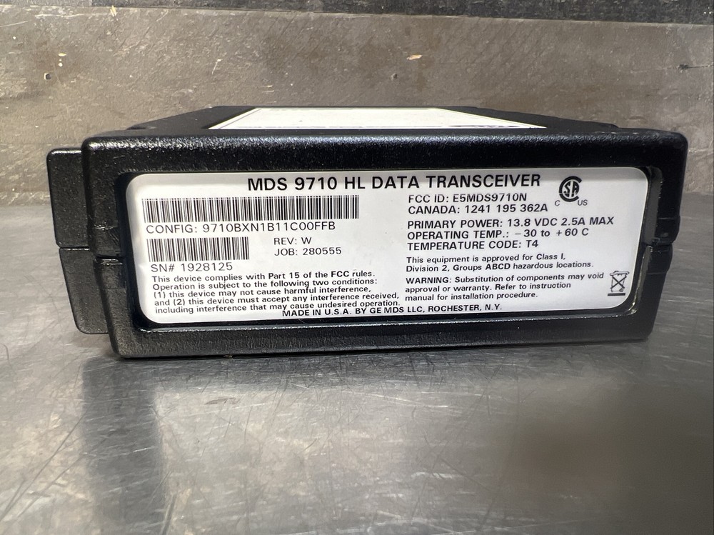 Microwave Data Systems MDS 9710 HL Data Transceiver. Used Surplus