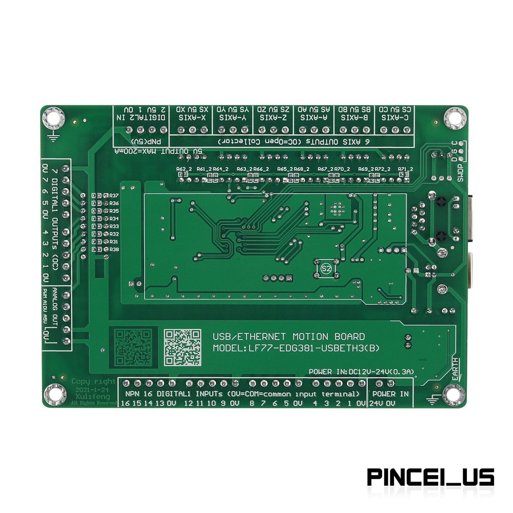 6 Axis Mach3 Controller Board Support USB + Ethernet For CNC Engraving Machine