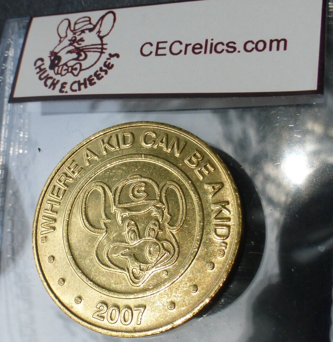 Chuck E. Cheese Token, Type 4 (1995-2013) Chucky Cheese's CECrelics Buy 4, Get 1