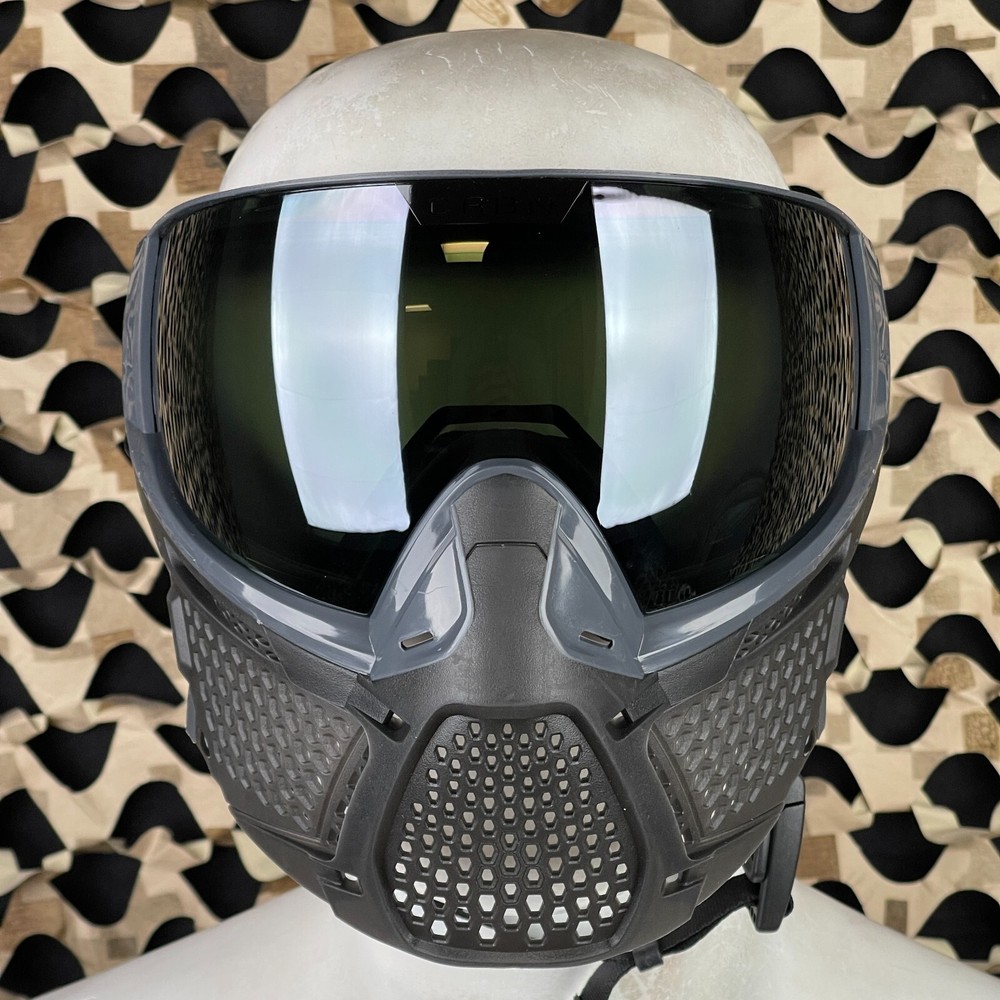Carbon CRBN Zero Pro Paintball Mask (Less Coverage) - Graphite - Silver Mirror