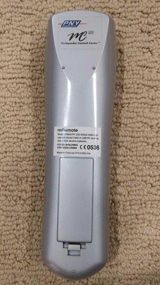 PNY Technologies NVIDIA Personal Cinema Multimedia MC2 Remote Control UR88A
