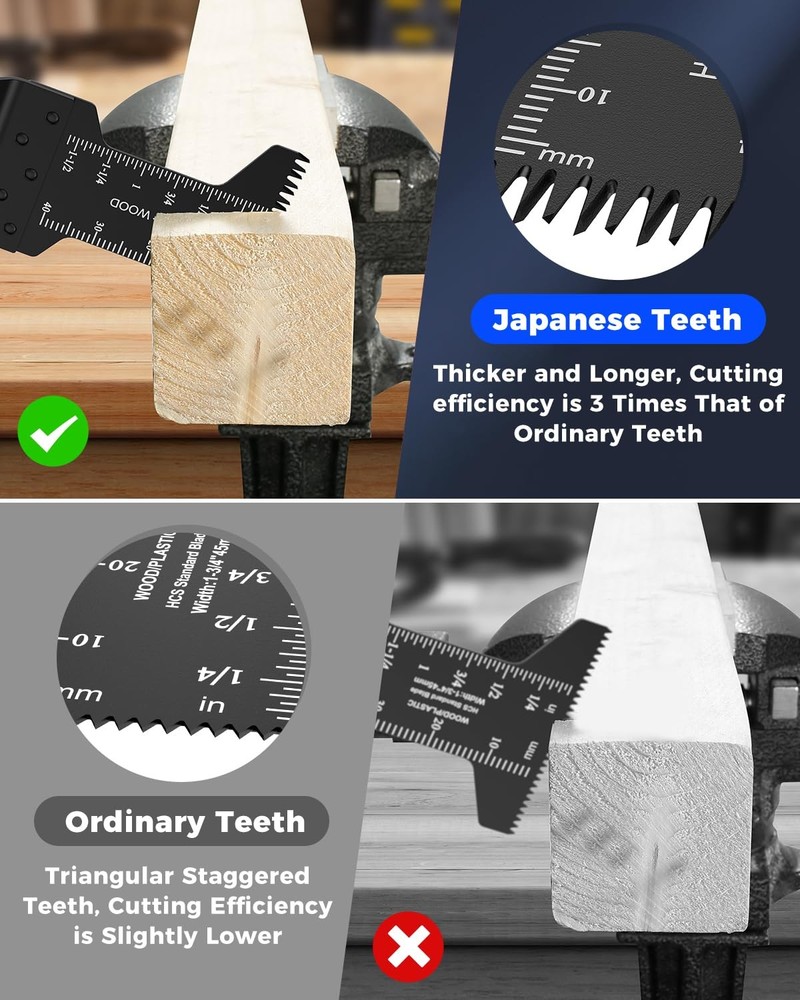 GORWARE Multitool Blades, 60PCS Japanese Tooth Black