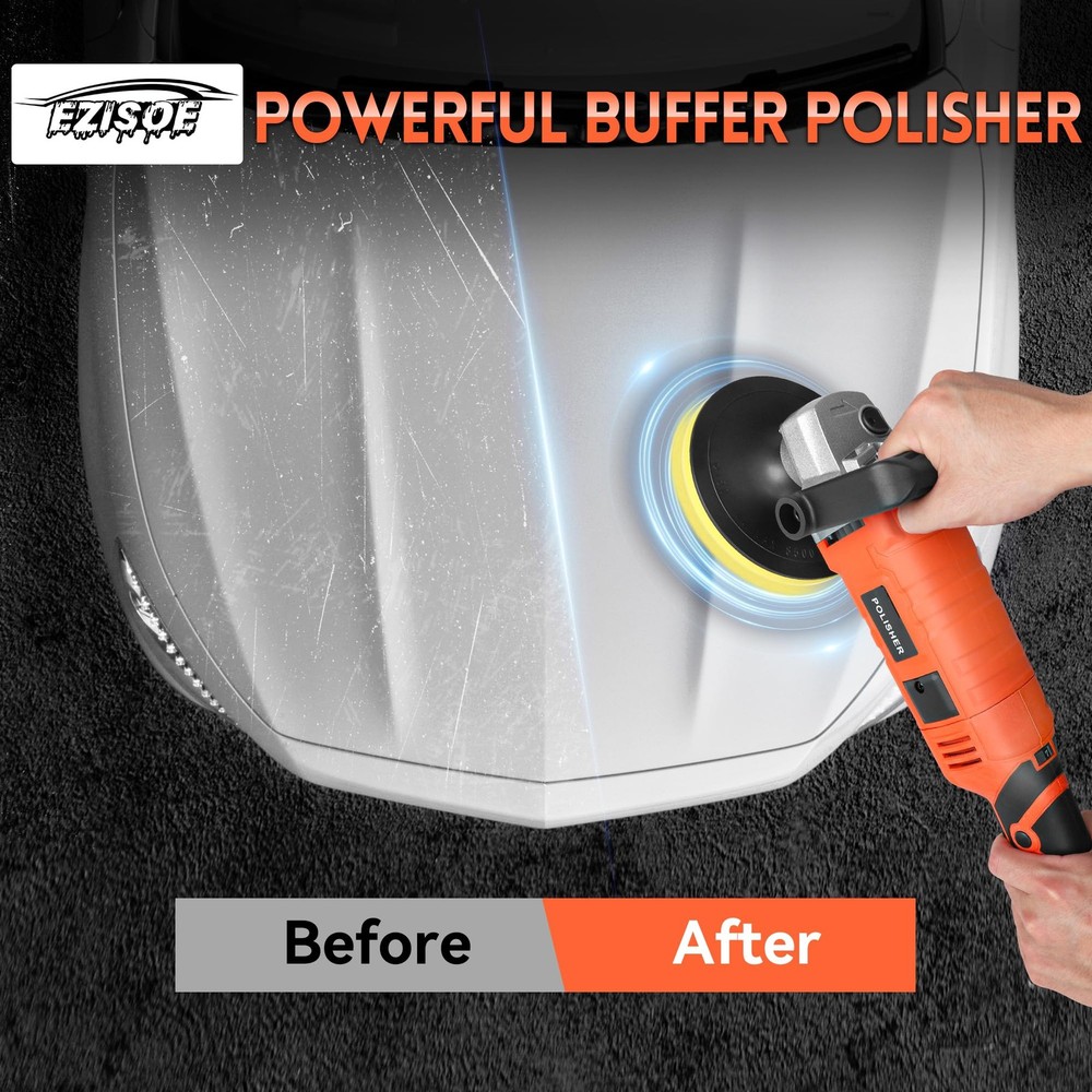 Buffer Polisher, Powerful Waxer, 7 Variable Speed Polisher(red)