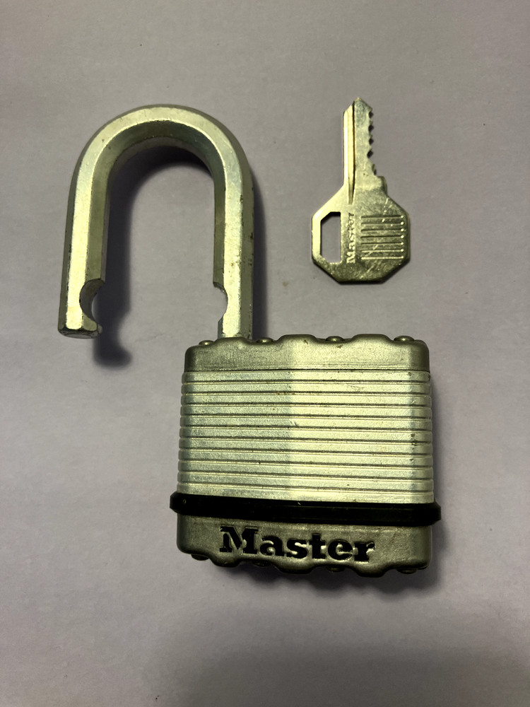 Master padlock with one key. Never used.