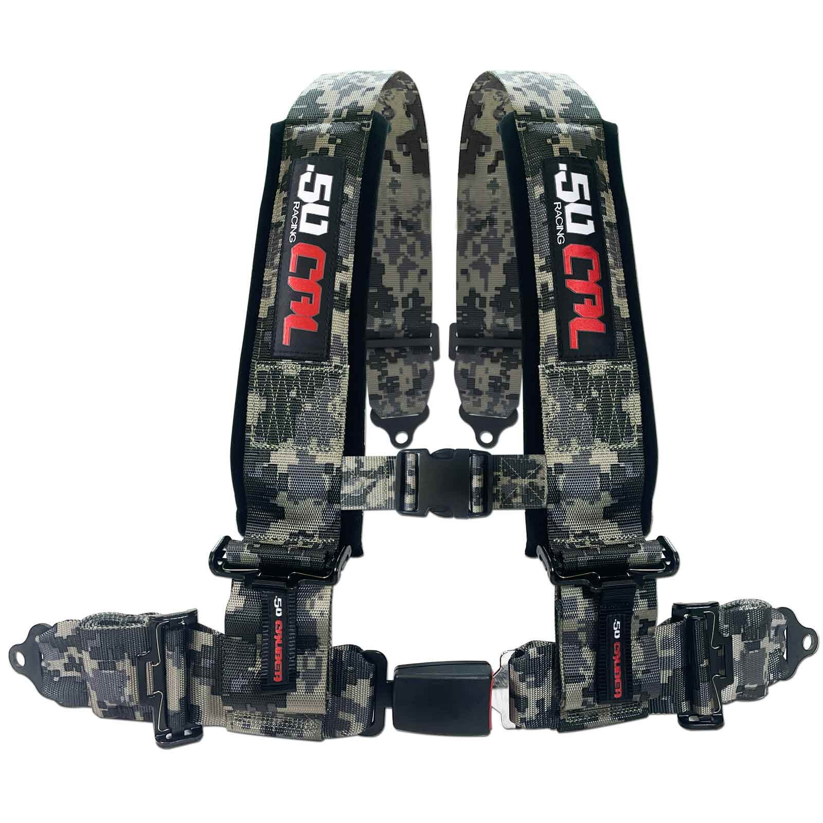 4 Point 2 Inch 3 Inch Racing Harness SxS Off Road Push Button Buckle Seat Belt