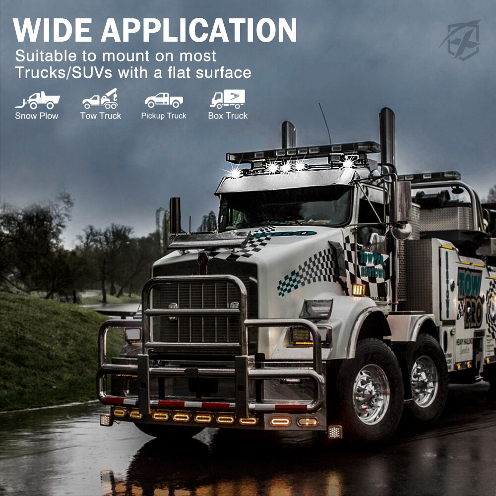 5PCS White Cab Roof Marker Running Light For 2003-2018 Dodge Ram 1500 2500 3500