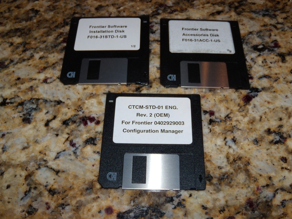 FRONTIER SOFTWARE INSTALLATION, ACCESSORIES DISK & CONFIGURATION MANAGER