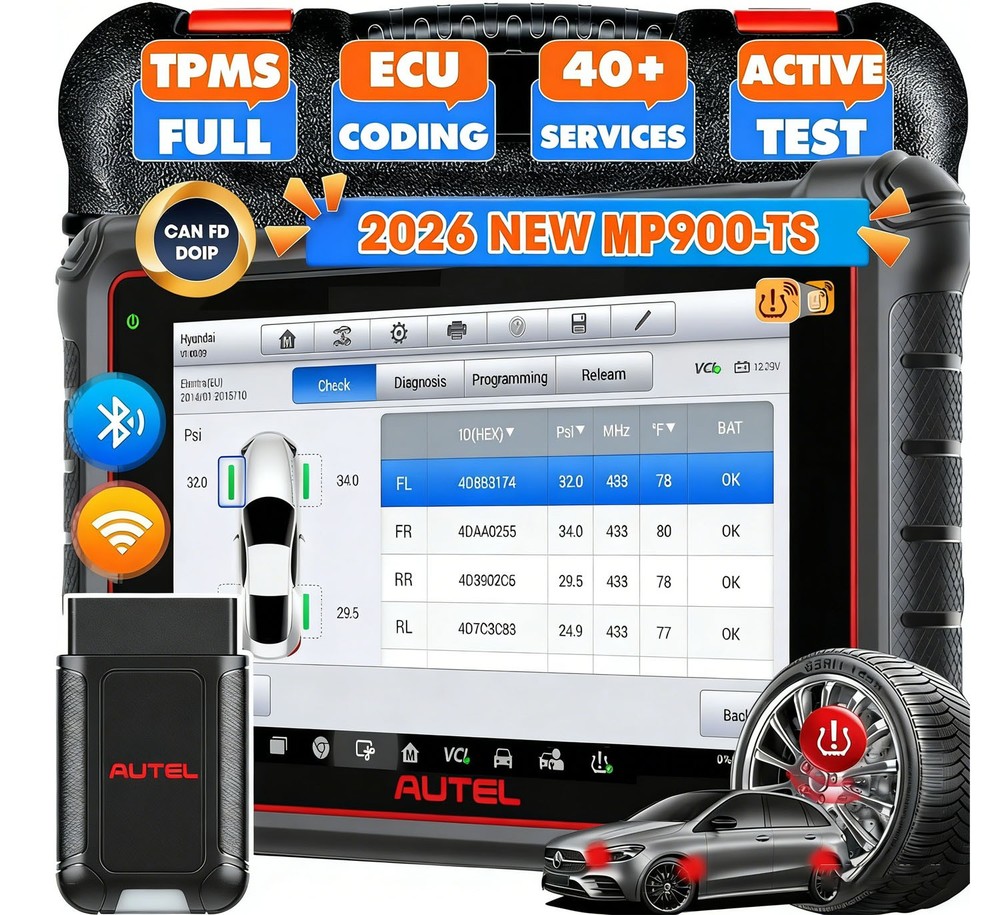 2026 Autel MP900-TS OBD2 Scanner Full TPMS Sensor Programming Diagnostic Tool