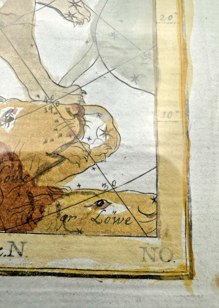 1777 BODE Hand Colored CELESTIAL CHART for December - Celestial Atlas Page