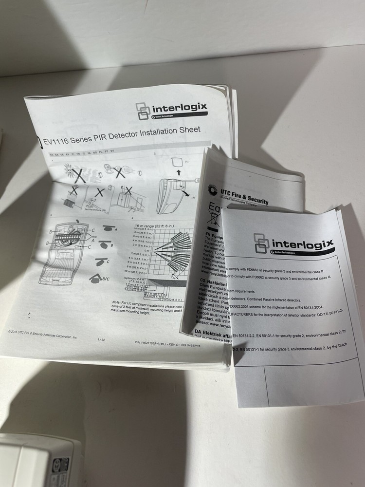 Interlogix Aritech PIR Motion Sensor EV1116 NOS NOB AS IS