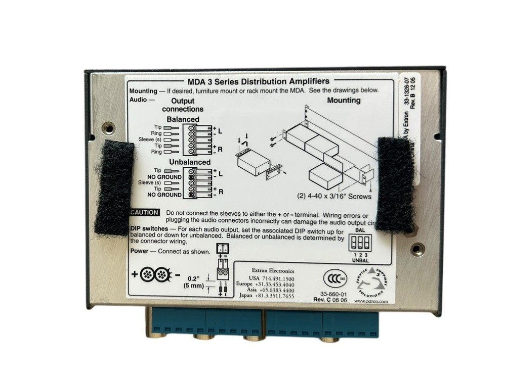 EXTRON MDA 3V Component Distribution Amplifier