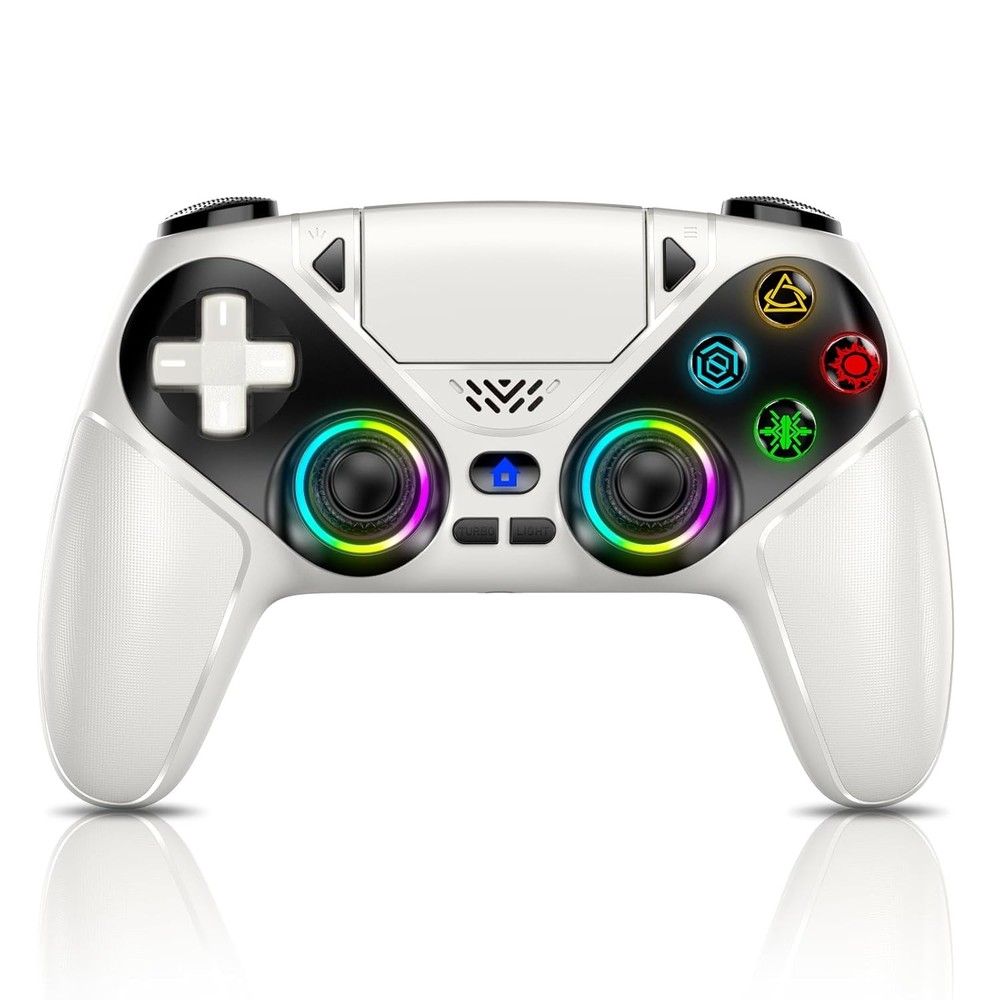 LED Wireless Controller for PS5, Compatible with PS5 Pro/Slim/PC, Dual