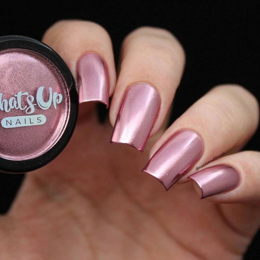 Rose Chrome Powder For Mirror Nails