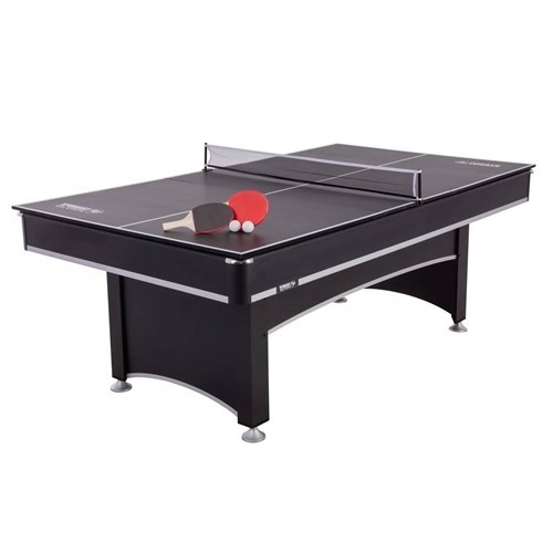 7-Foot 2-in-1 Pool Table and Ping Pong Conversion Top Game Table Set