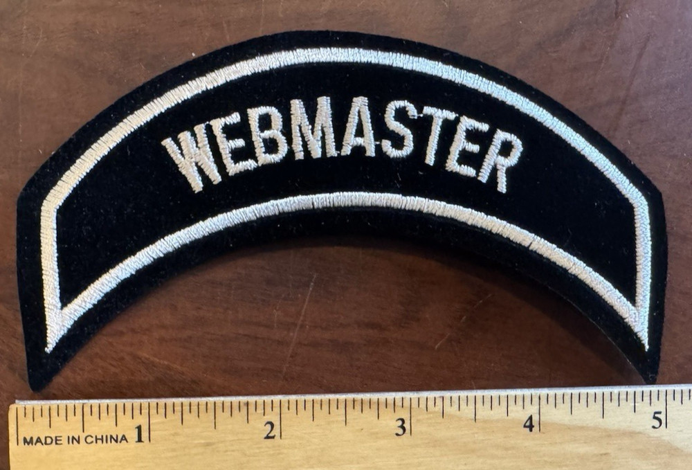 HARLEY DAVIDSON OWNERS GROUP HOG WEBMASTER CHAPTER OFFICERS PATCH