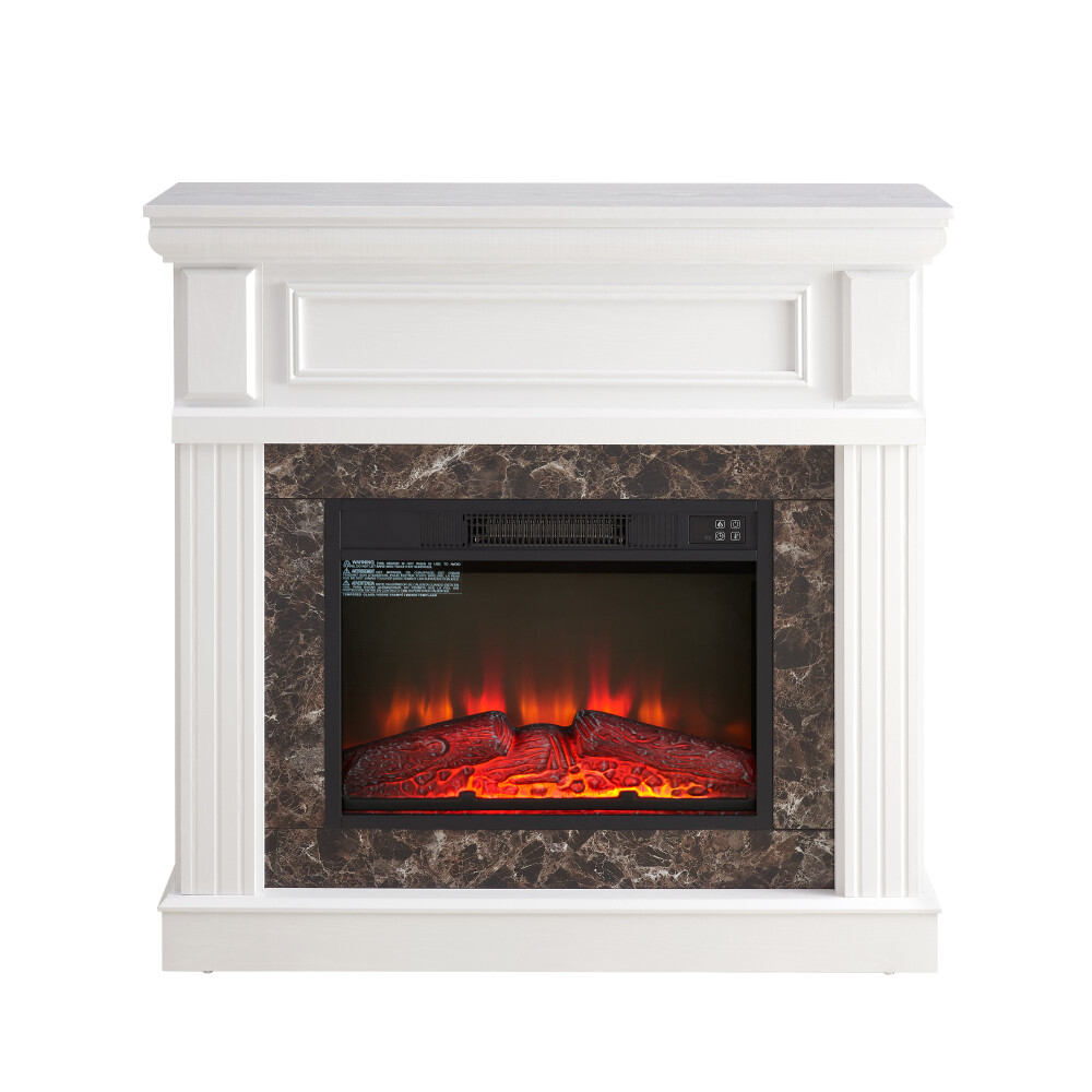 Electric Fireplace with Mantel with 23" Fireplace Insert, Adjustable Flame