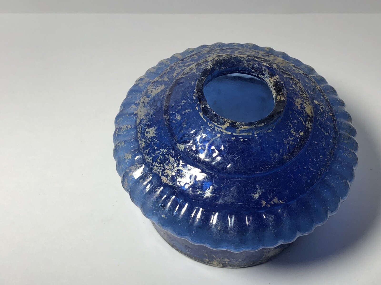 Old Antique Inkwell from the 1800s. Ink Well Glass. Very rare