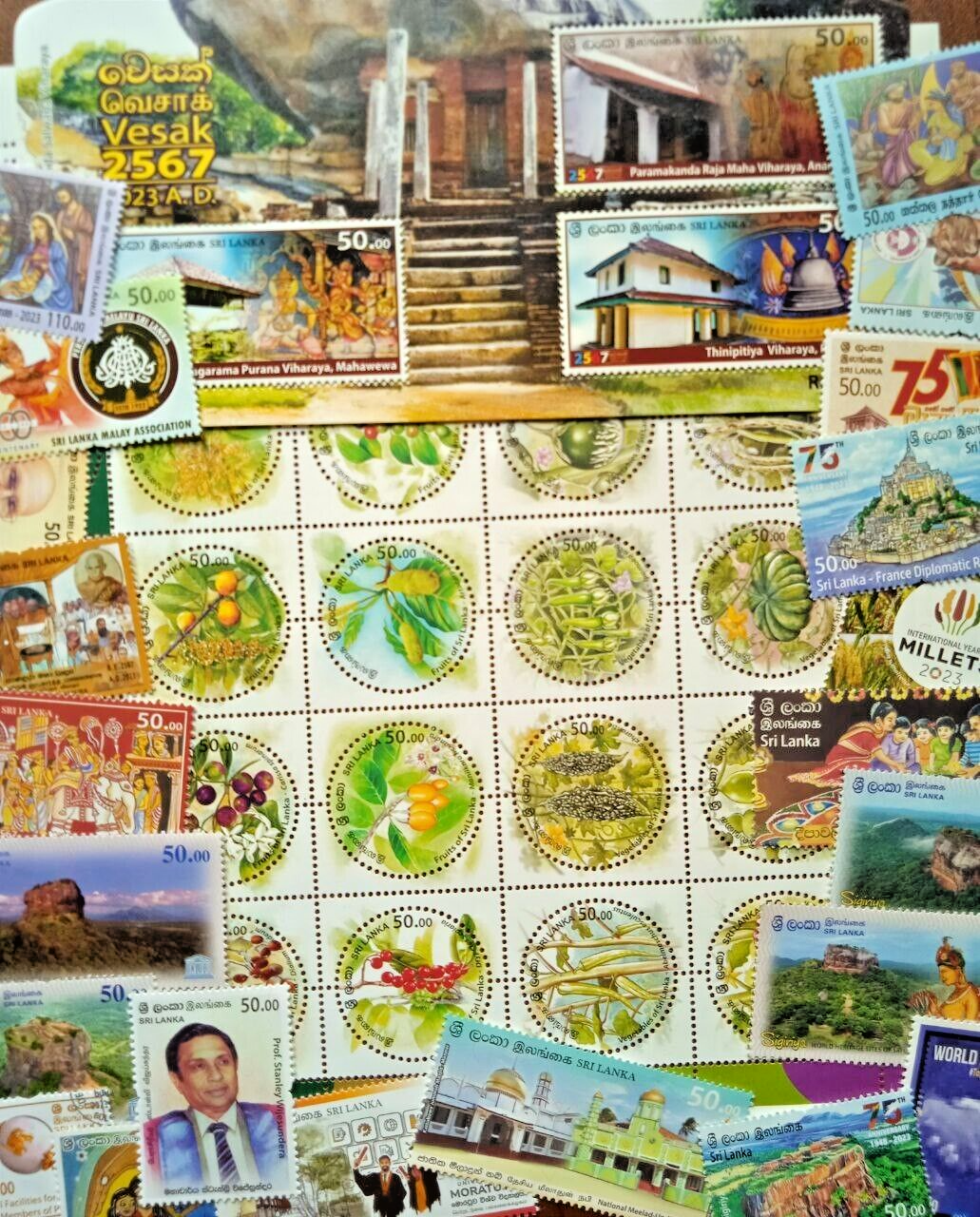 Sri Lanka Stamps Collection 2023 Year Pack Ceylon 45 Stamps