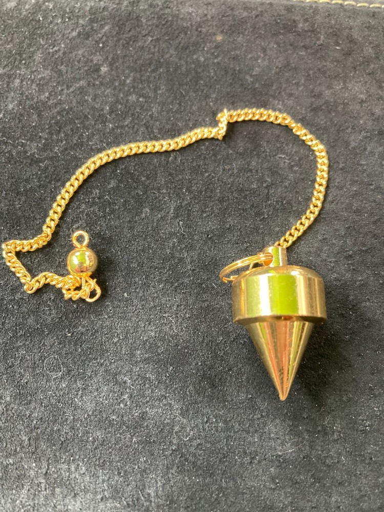 Gold Plated Pendulum Dowsing Question Answer Cast Your Future Heavy Top Shape