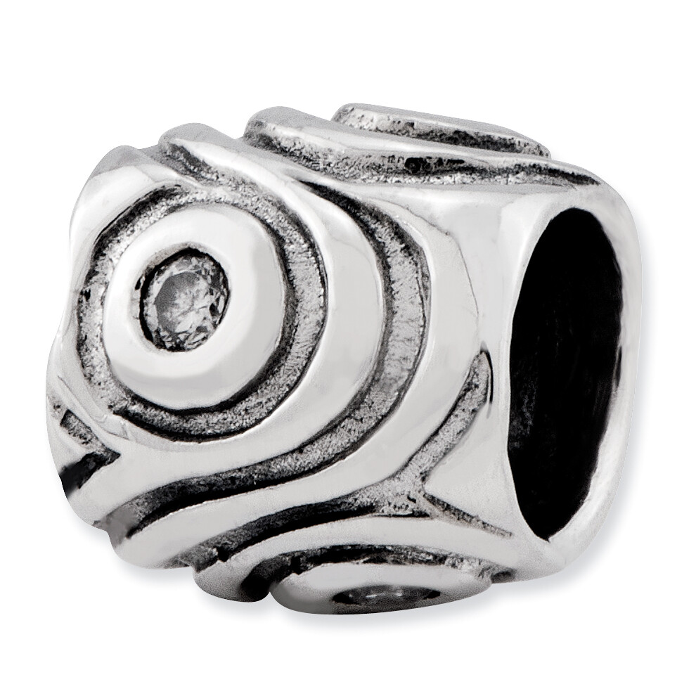 Silver Reflections CZ Bead QRS2370