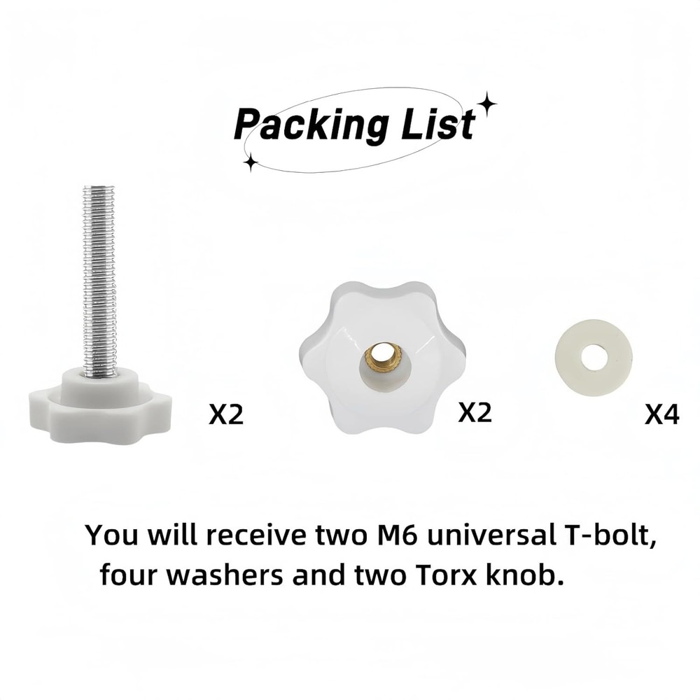 2 Set Replacement Arm Adjustment Knobs,Universal Rollator Hand Grip White
