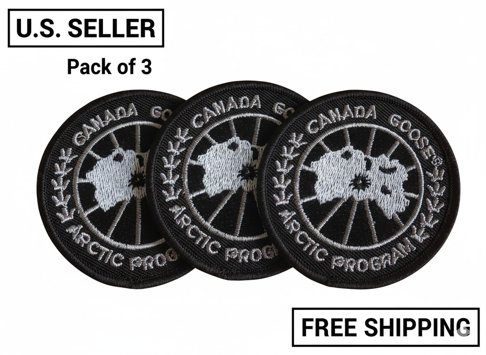 NEW (X3) Canada Goose -Arctic Program Replacement Patch U.S.A. Stocked iron on..