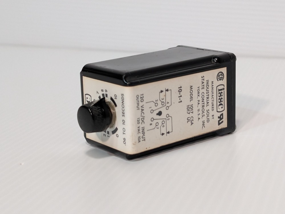 Industrial Solid State Controls 1017-CSA, 1017-UL, .06 to 10 Second Relay Timer