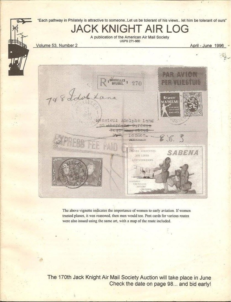 JACK KNIGHT AIR LOG VOLUME 53, NUMBER 2 - APRIL-JUNE 1996