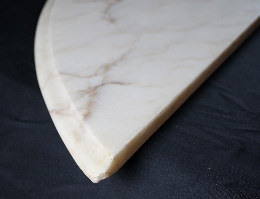 Portugal Made Rounded White Marble Tabletop
