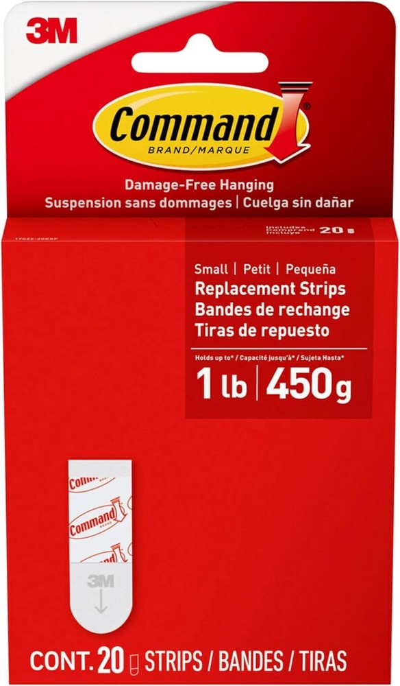 Command Small Refill Adhesive Strips, Damage-Free Hanging, Removable Wall...