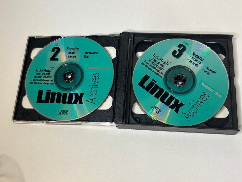 InfoMagic 6-CD Linux Archive Summer 1999 Tools & Software PC CD-ROM