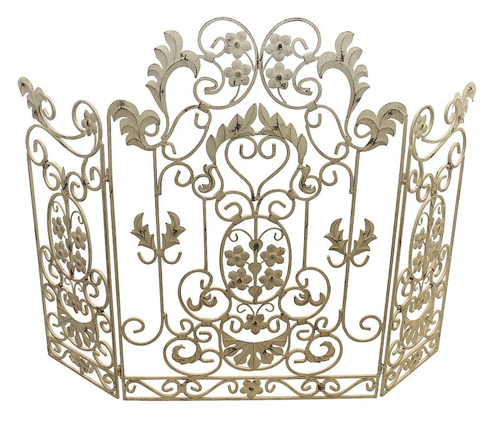 CHENONCEAU DECORATIVE FLORAL FIRE SCREEN - FIREPLACE SCREEN