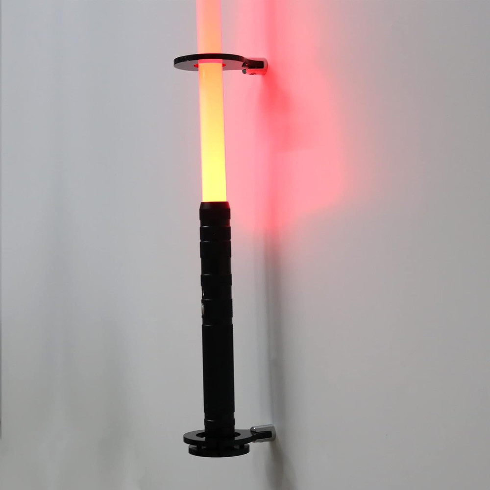 Vertical Acrylic Lightsaber Wall Mount Display Bracket - Black