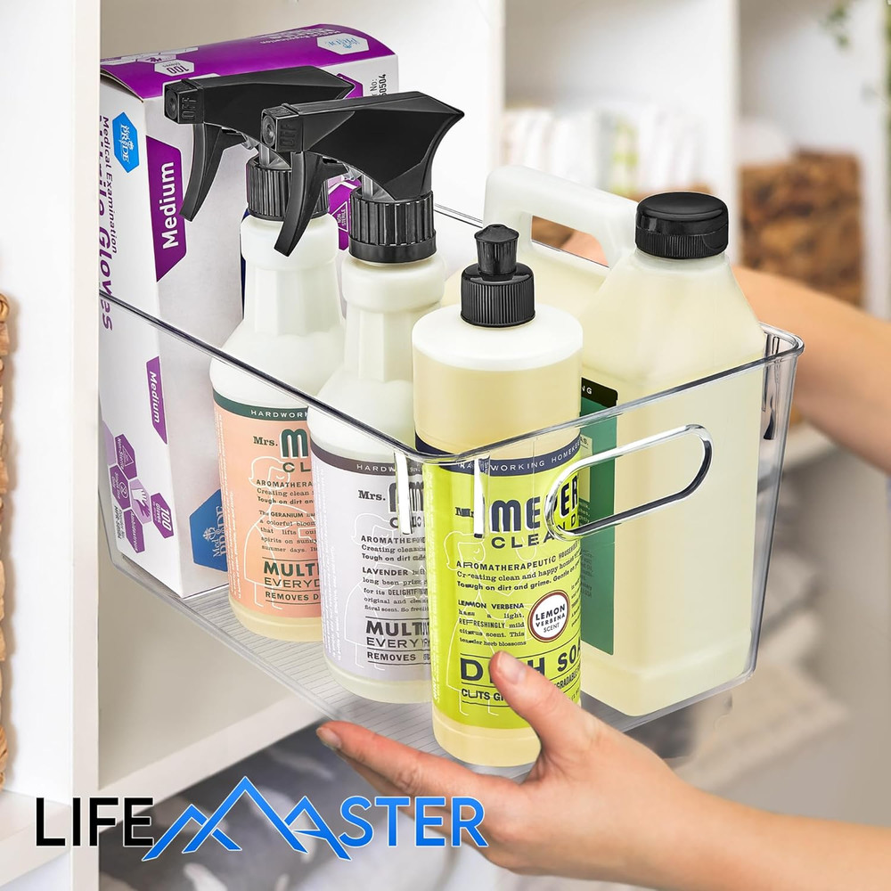 Multi-Purpose Refrigerator Bins - 6 Pieces Large Capacity Stackable Fridge Bin O