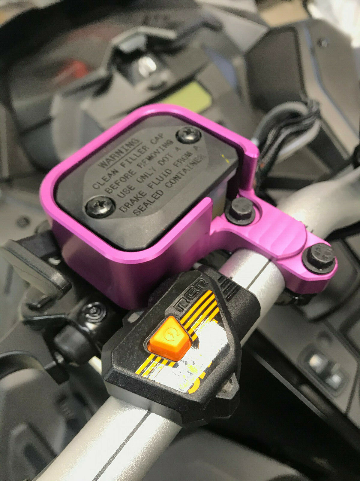 2008-2024 Ski-Doo Lynx Billet Aluminum Brake Reservoir Guard Protector ATW Ind.