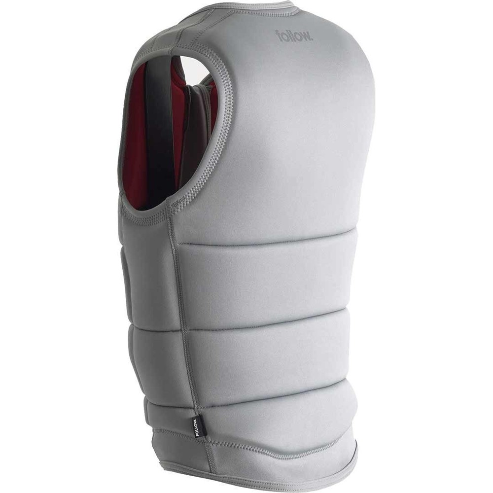 Follow Corp Comp Vest - Light Grey/Red