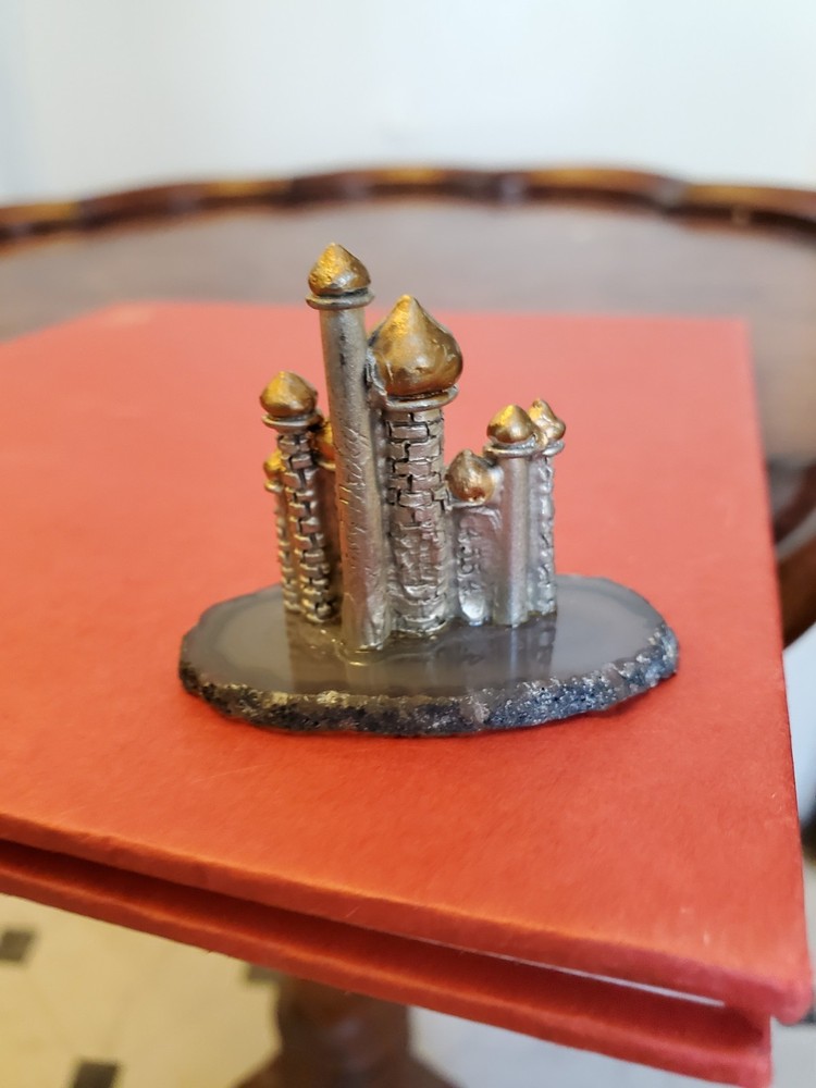 Mini Domed castle on Agate base figurine