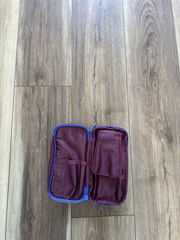 Duluth Trading co Burgundy Pencil Case
