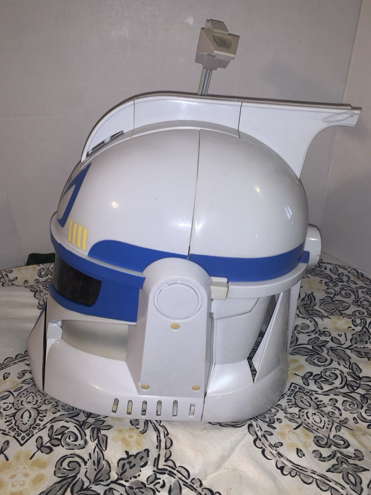 Star Wars Captain Rex Clone Wars Electronic Talking Helmet Works 2008 Complete