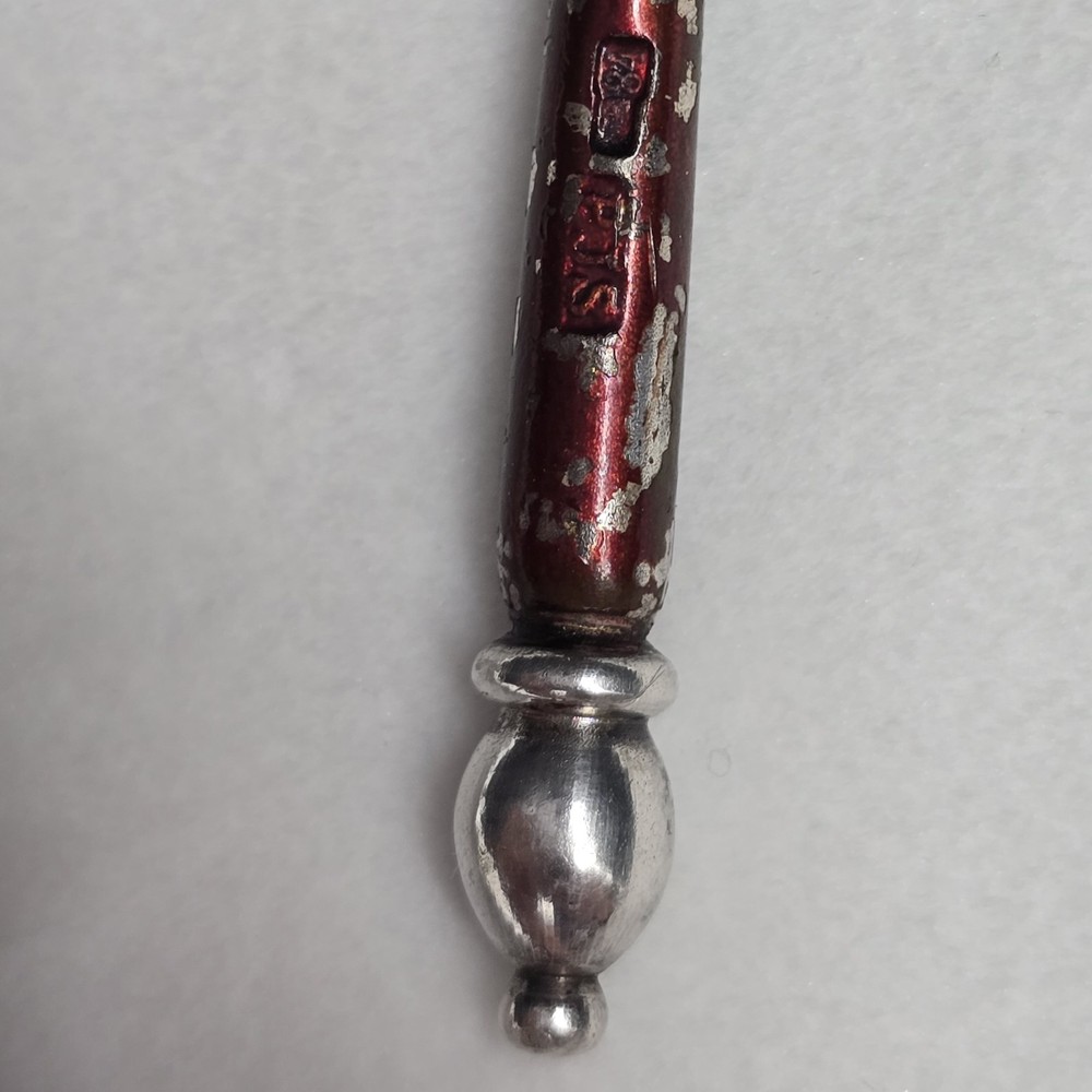 Antique Polychrome Russian Silver Small Spoon