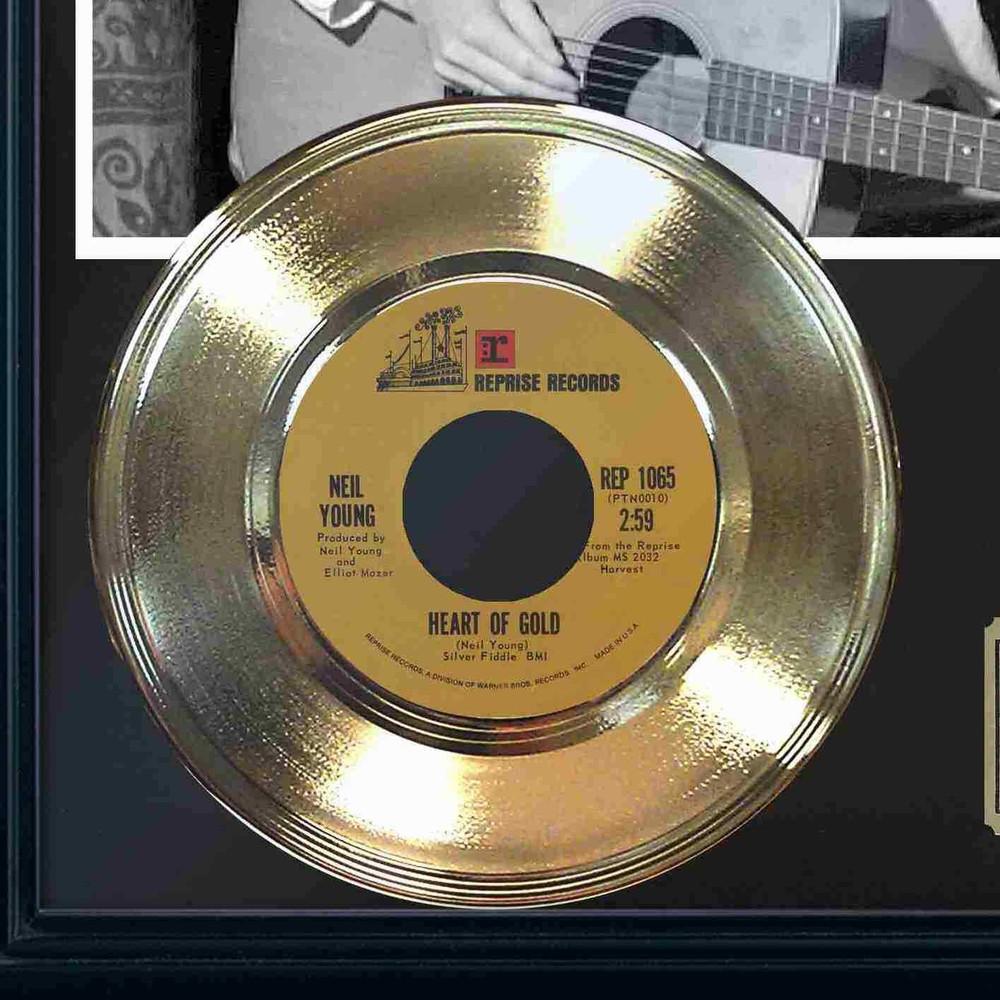 Neil Young "Heart Of Gold" Framed Record Display