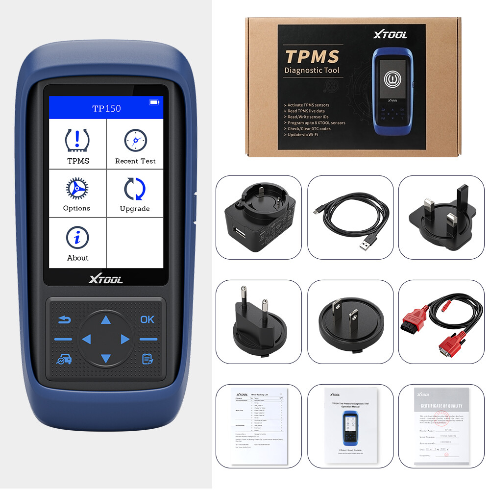 2024 XTOOL TP150 TPMS Programming Tool Tire Sensor Relearn Reset Actived Scanner