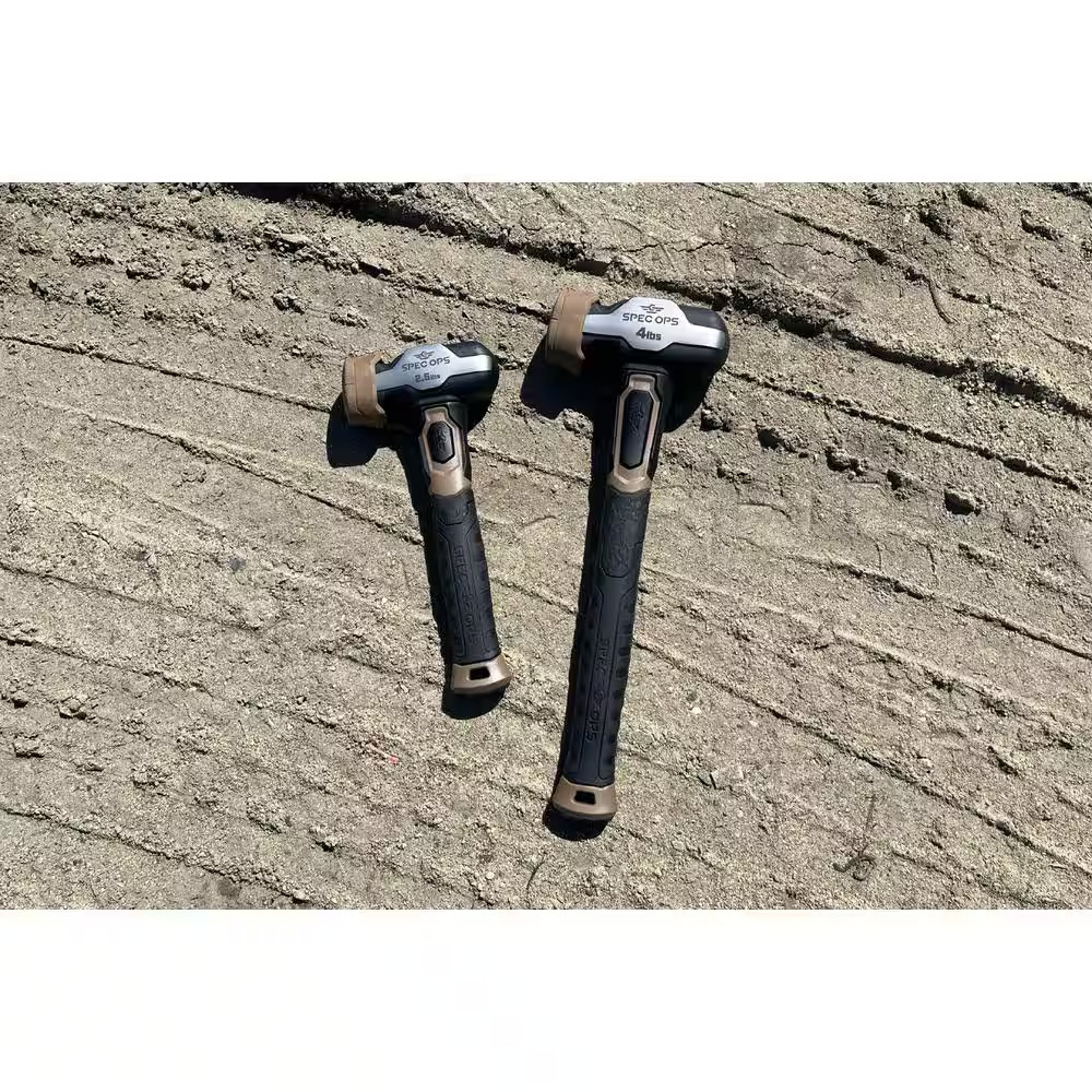 Engineering Hammer, 4 Lbs. Sledge Hammer W/ Removable Soft Mallet Cap, Shock Abs