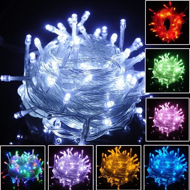 100 LED Fairy String Lights Christmas Tree Wedding Xmas Party Outdoor Home Decor